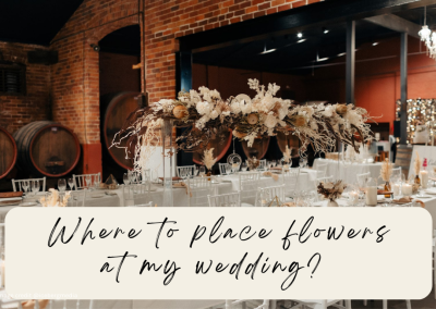 Help! What is the best placement for flowers at a wedding?