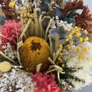 Wrapped Bunch, Mothers day gift, dried & preserved flowers, happy autumn tones, handmade in perth