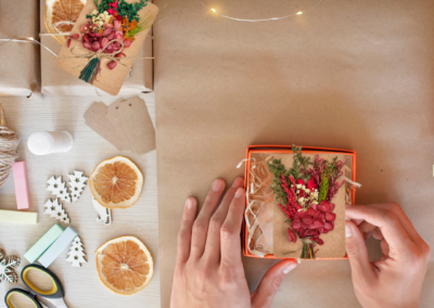 Blooms& Notes – Eco-Friendly Mini Note Cards with Delicate Dried Flower Posy