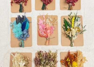 Mini Note Cards with dried flower posy- Teacher ;Hamper; Giftcard