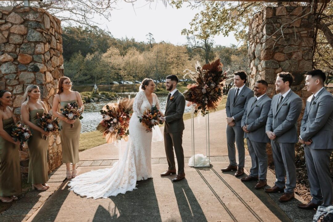 Ceremony Millbrook winery native flowers