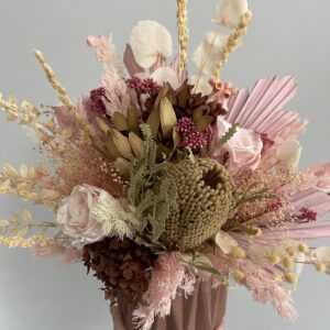 Medium Pink preserved floral arrangement