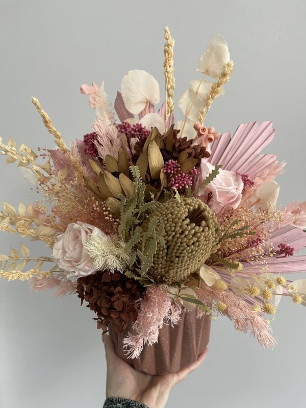Medium Pink preserved floral arrangement