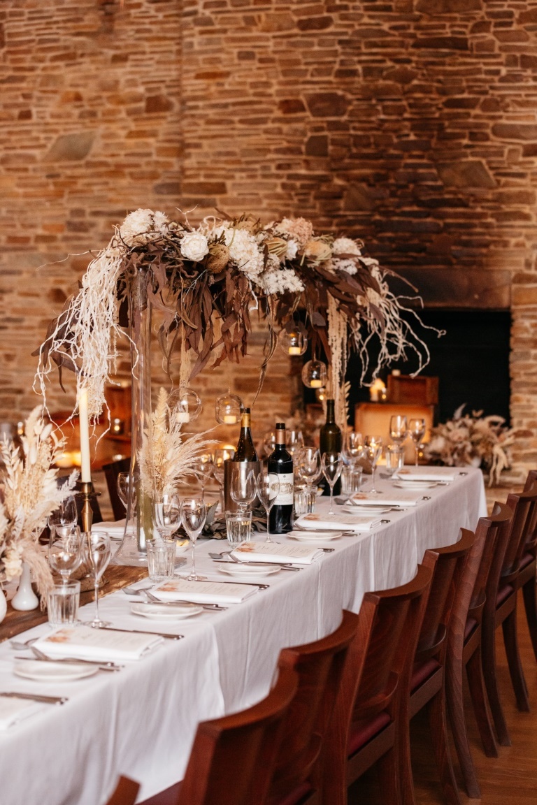 Elevated table Arch arrangement . rustic, rust,