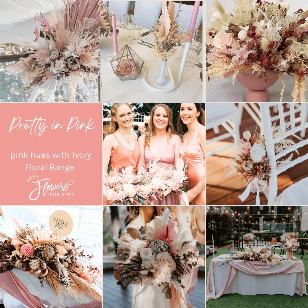 Pretty in Pink Hire flowers range small